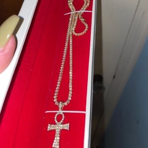 Diamond tennis necklace